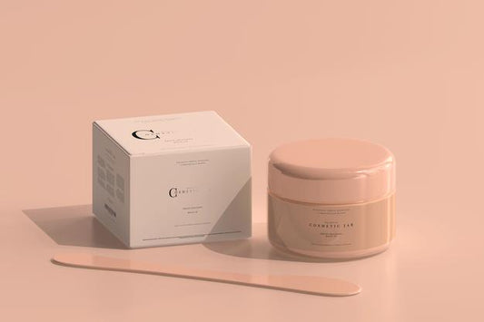 Free Cosmetic Jar And Box Mockup Psd