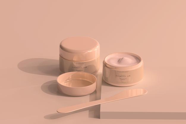 Free Cosmetic Jar Mockup Psd