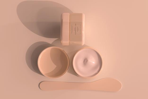 Free Cosmetic Jar Mockup Psd