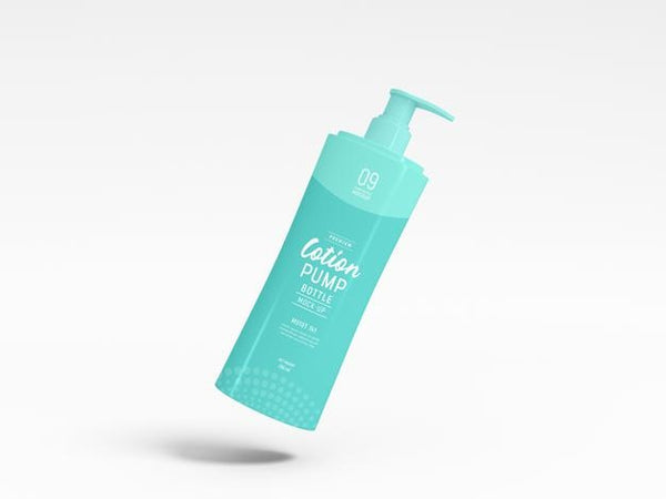 Free Cosmetic Lotion Pump Bottle Mockup Psd