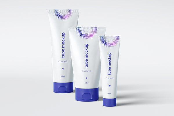 Free Cosmetic Tubes Mockup, Three Size