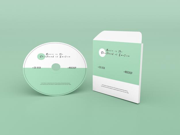 Free Cover And Compact Disc Mockup Psd