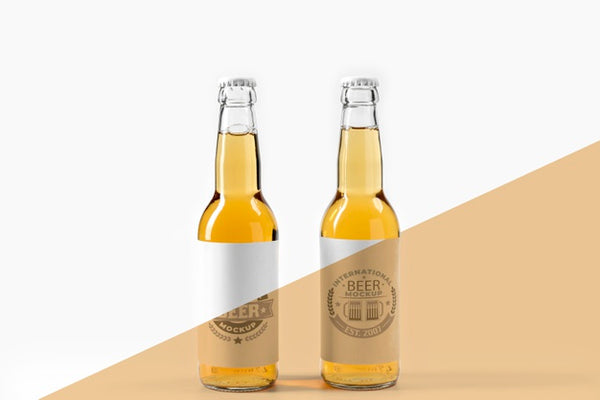 Free Craft Beer Arrangement Concept Mock-Up Psd