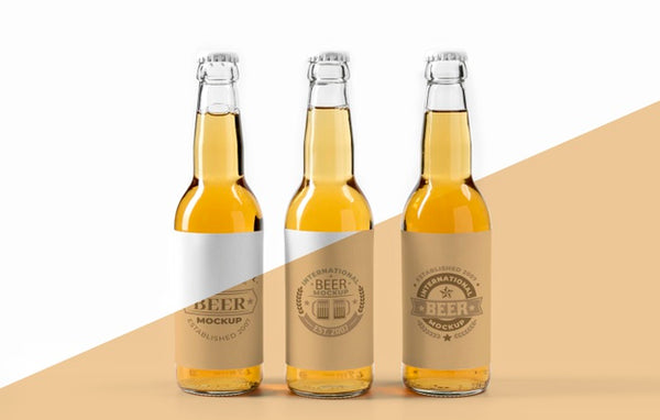 Free Craft Beer Arrangement Concept Mock-Up Psd