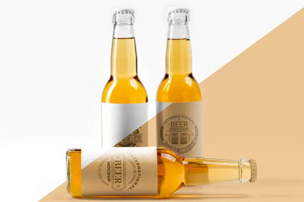 Free Craft Beer Arrangement Concept Mock-Up Psd