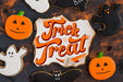 Free Creative Burned Paper Mockup With Halloween Concept Psd