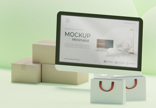 Free Creative Business Assortment With Display Mock-Up Psd