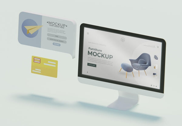 Free Creative Business Composition With Display Mock-Up Psd