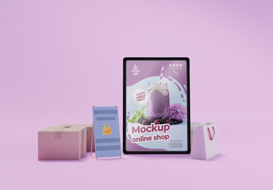 Free Creative Business Composition With Tablet Mock-Up Psd