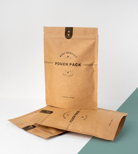 Free Creative Composition Of Doypack Mock-Up Psd