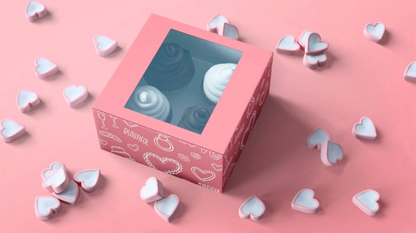 Free Cupcake Packaging And Branding Mockup Psd