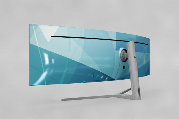 Free Curved Tv Mockup Psd
