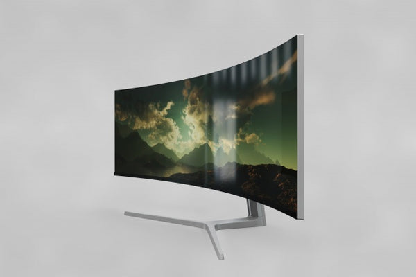 Free Curved Tv Mockup Psd