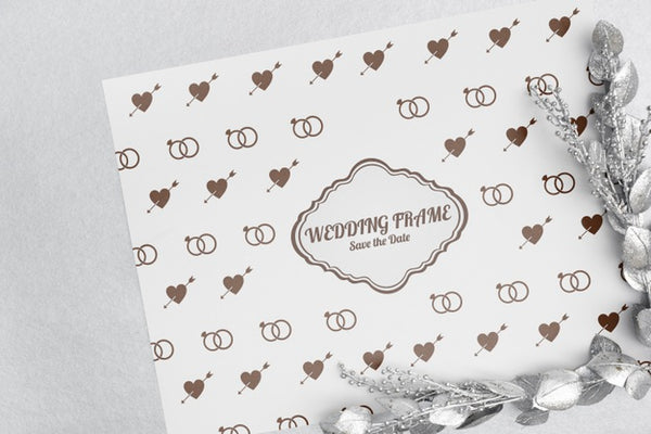 Free Cute Wedding Frame Invitation Psd