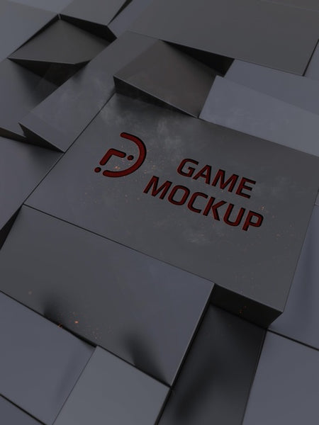 Free Dark Background With Game Logo Psd