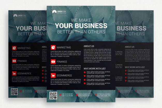Free Dark Business Brochure Psd