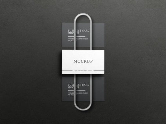 Free Dark Business Card Mockup Psd