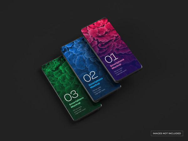 Free Dark Smartphone Mockup Psd