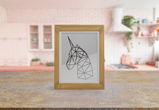 Free Decorative Frame Mockup On Table At Home Psd