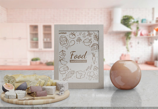 Free Decorative Frame Mockup On Table At Home Psd