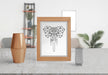 Free Decorative Frame Mockup On Table At Home Psd