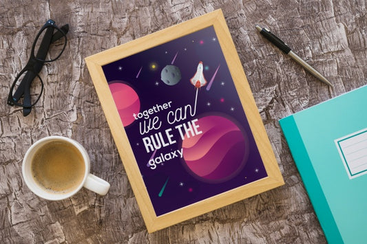 Free Decorative Frame Mockup With Quote Concept Psd