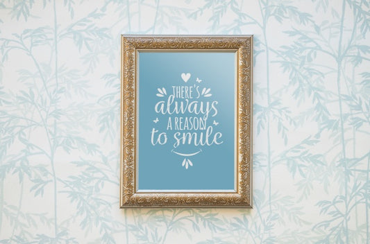 Free Decorative Quote And Frame Mockup Concept Psd