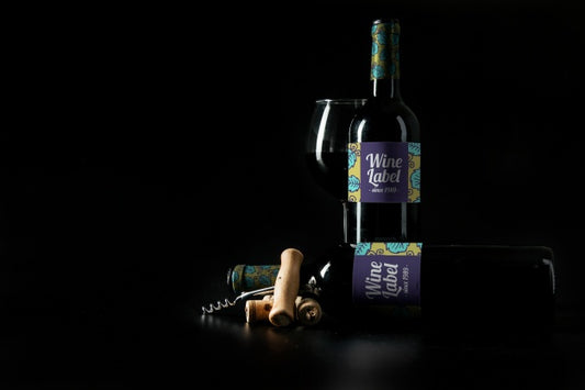 Free Decorative Wine Mockup With Copyspace Psd