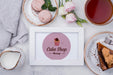 Free Delicious Dessert Concept Mock-Up Psd