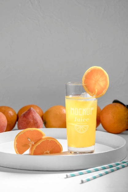 Free Delicious Detox Juice Concept Mock-Up Psd