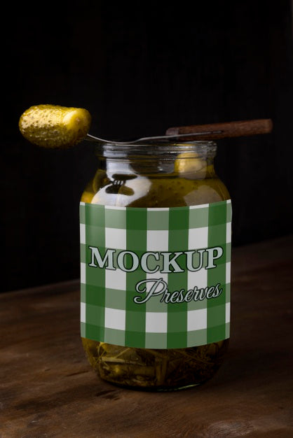 Free Delicious Homemade Preserves Concept Mock-Up Psd