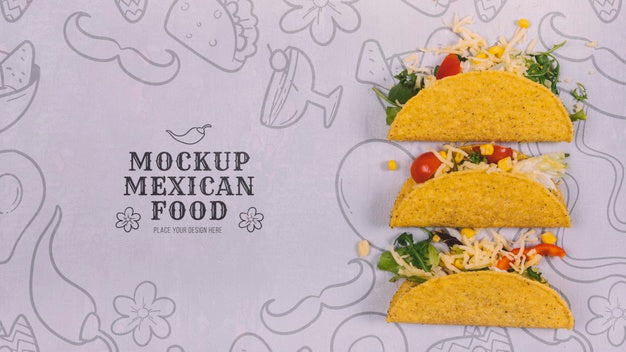Free Delicious Mexican Food Concept Mock-Up Psd