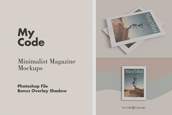 Free Demo Minimalist Magazine Mockup