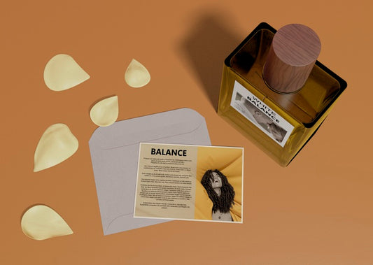 Free Descriptive Card For Perfume Bottle Psd