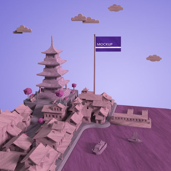 Free Design Of Cities World Day Model With Mock-Up Psd