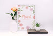 Free Desk Composition With Flower Decor And Frame Mockup Psd