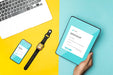 Free Different Devices On Desk Close-Up Psd