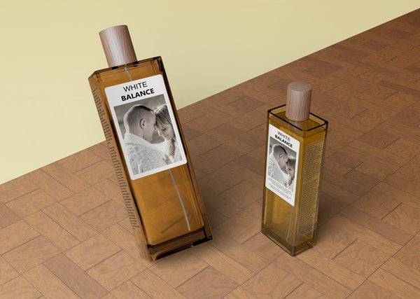 Free Different Shape Of Bottles With Perfume Psd