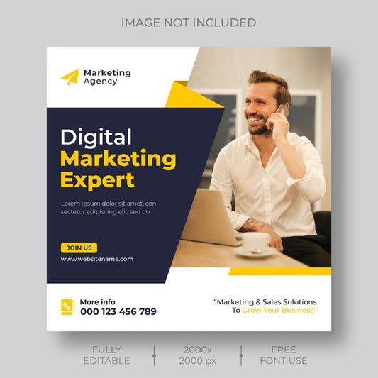 Free Digital Marketing Corporate Social Media And Instagram Post Template Psd