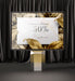 Free Digital Tablet With Golden Leaves Front View Psd