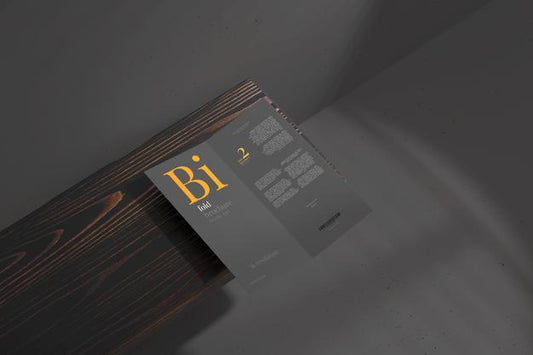 Free Dl Size Bifold Brochure Mockup Psd