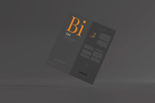 Free Dl Size Bifold Brochure Mockup Psd