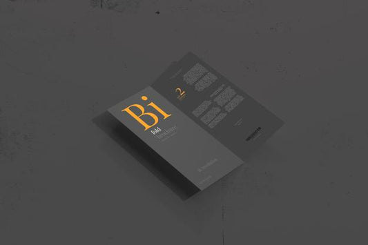 Free Dl Size Bifold Brochure Mockup Psd