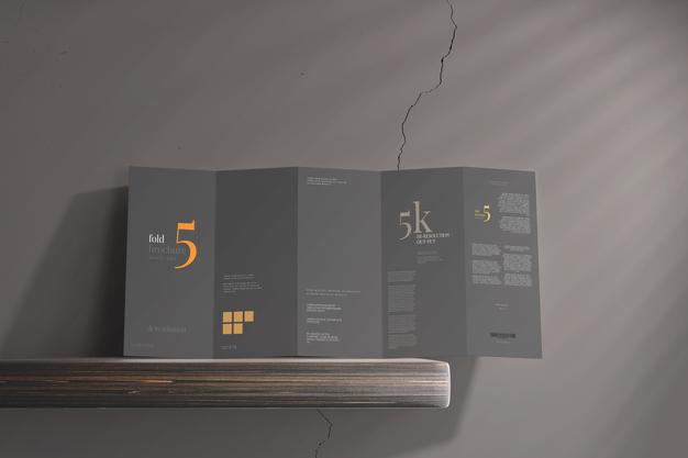Free Dl Size Five Fold Brochure Mockup Psd – DreamBundles