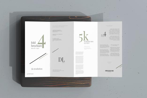 Free Dl Size Four Fold Brochure Mockup Psd – DreamBundles