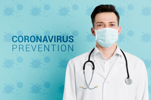 Free Doctor With Mask And Stethoscope Coronavirus Prevention Psd