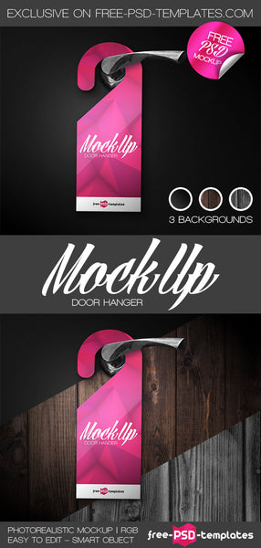 Free Door Hanger Mock-Up In Psd