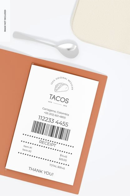 Free Double Fold Menu Cover Mockup, Close Up Psd