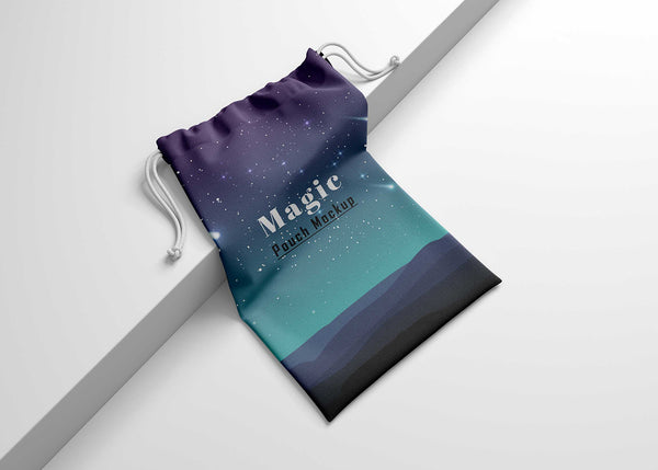 Free Drawstring Gifts Bag Mockup