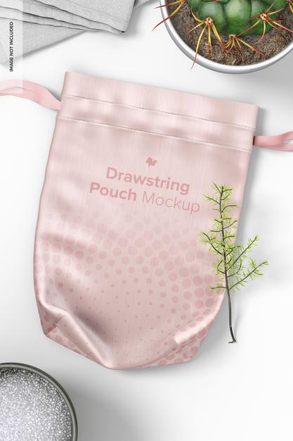 Free Drawstring Pouch Mockup Psd